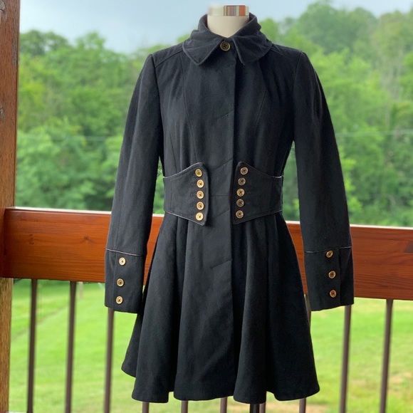 Betsey Johnson Jackets & Blazers - Betsey Johnson corset fit & flare coat size Med